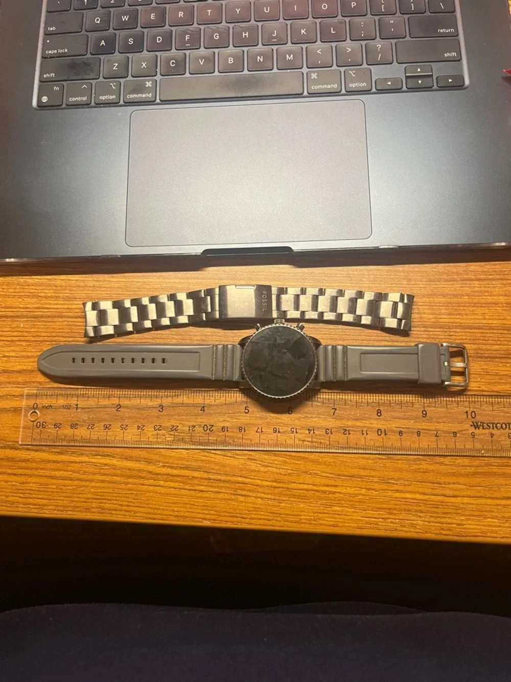 Fossil Black and Silver Smartwatch Set